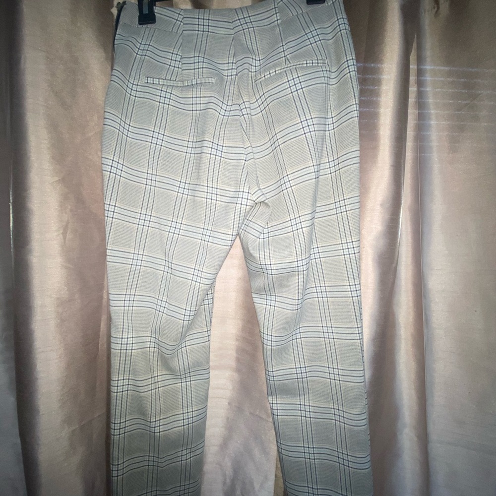 Zara high waist plaid pants.